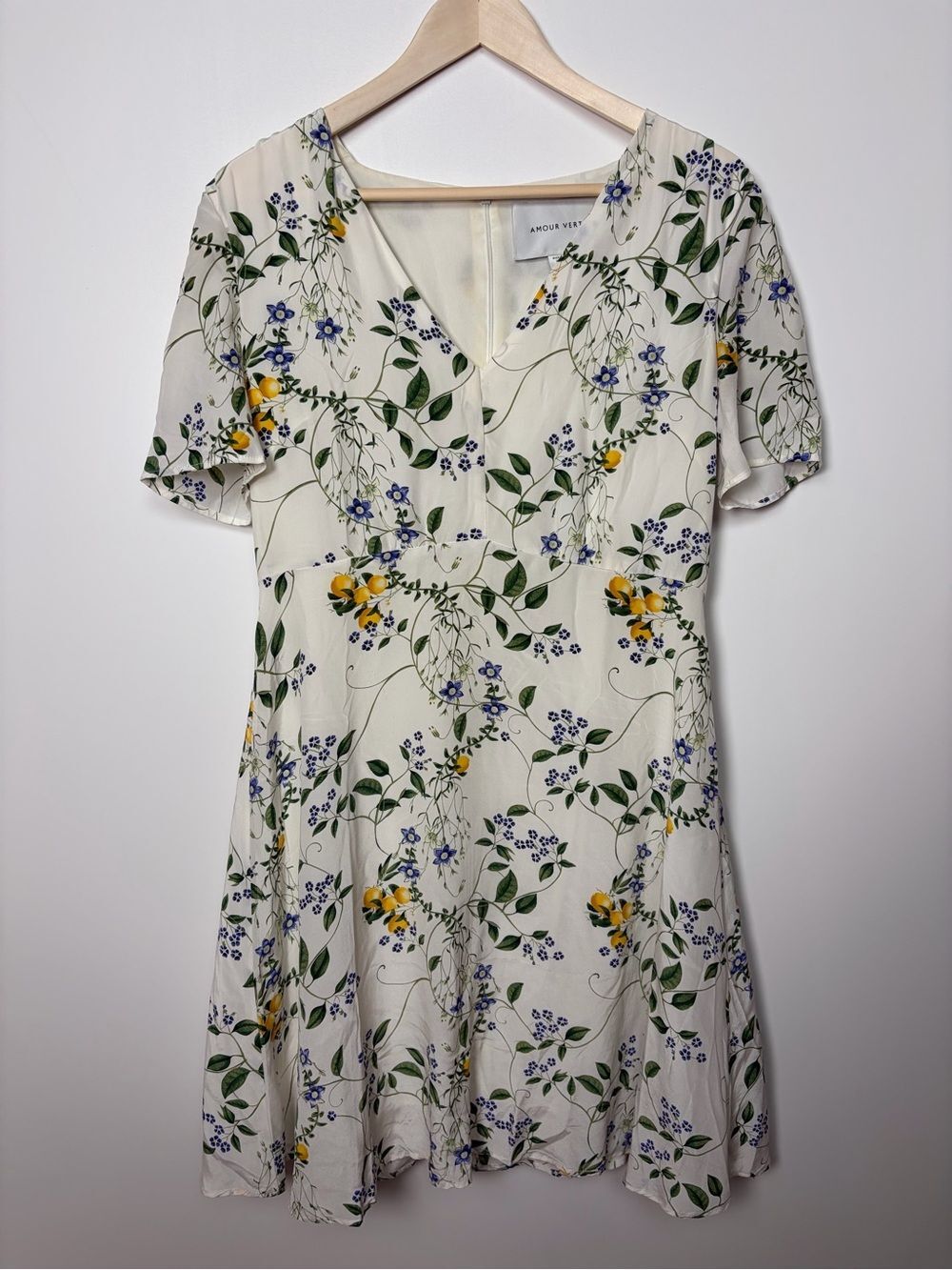 Amour Vert Floral Silk Dress